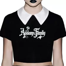 Top Merlina Wednesday Addams Family 90's Logo Goth Grunge 