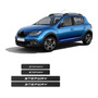 Sticker Cubre Estribos Fibra Carbon Para Renault Stepway