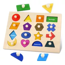 Shape Puzzles Rompecabezas De Madera Para Niños Pequeños, Pe