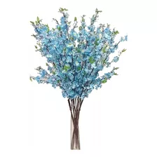 Hastes De Pessegueiro Cerejeiras Luxo 123cm Flores Lindas 5u