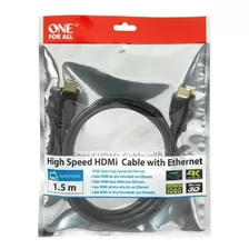 Cable Hdmi Redondo De 1.5 Metros Ofa En Negro