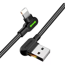 Mcdodo Cable Usb Para iPhone 13 12 11 Pro Max Xs Xr 8x 8 7 6 Color Negro