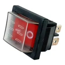 Chave 2 Posições Iluminada Rs-201-1c-r Vermelho Metaltex