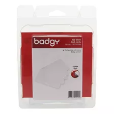 Paquete De Tarjetas Pvc Badgy Blancas 100 Piezas Cbgc0030w