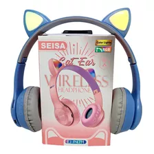 Auriculares Vincha Bluetooth Orejas De Gato Led Para Niñas