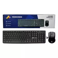 Kit Teclado E Mouse Wireless 2,4g Mn5239/mn4w310 Preto