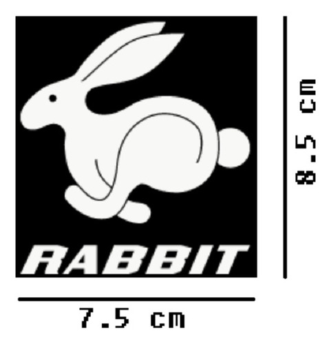 Vw Rabbit Logo Sticker Vinil 2 Piezas Negro $135 Mikegamesmx Foto 2