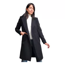 Tapado Talles Grandes Paño Velour Mujer Campera Trench Saco