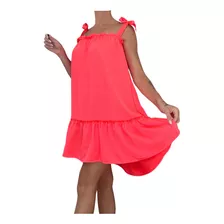 Vestido Rasado Con Volados Para Mujer