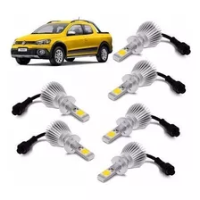 Kit Led Saveiro Cross 2014 2015 2016 Farol Alto Baixo Milha