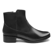 Bota Chelsea Feminina Couro Cano Baixo Moderna Casual