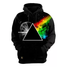 Blusa Moletom Estampa Full 3d Pink Floyd Banda Rock Casaco