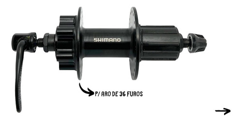 Cubo Traseiro Shimano Touney Tx506 36f P/ Disco 6 Parafusos