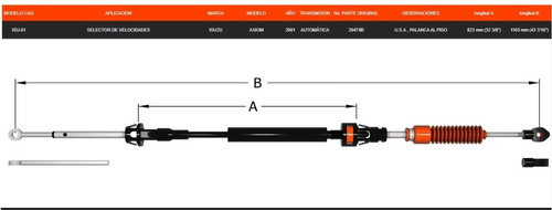 Chicote Para Isuzu Axiom 2001 Transmisin Automtica. Foto 3
