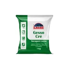 Gesso Cré 1kg Laxce Secagem Lenta Uso Interno - Kit 25 Und