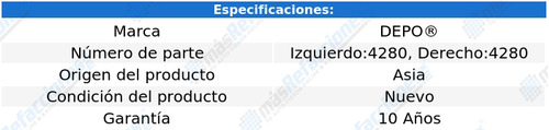 Par Juego Faros Jeep Liberty 2002 - 2004 Depo Rxc Foto 4