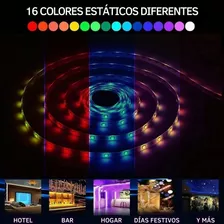 Tira Led Dosyu Rgb 5050 Kit 5 Metros 16 Colores Con Control