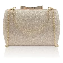 Bolso De Mano De Clásico Brillante Para Fiesta Con Cadena