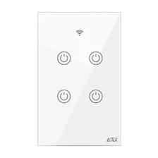 Interruptor Luz Inteligente Wifi 4 Botões Touch Alexa Google