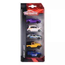 Majorette - Pack X 5 Street Cars (policia) De Metal 7,5 Cm