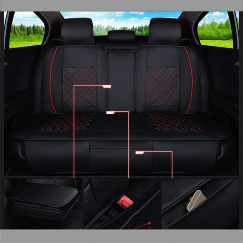 Kit Funda Cubre Asiento Auto Premium Luxury Con 4 Almoadilla Foto 6