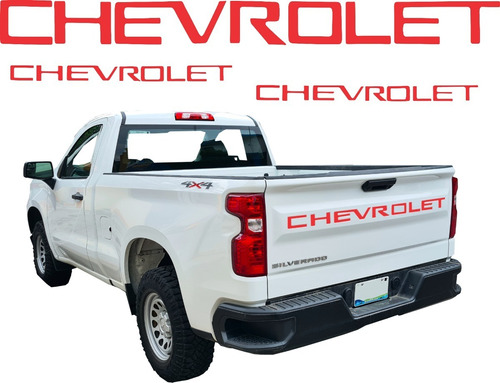 Sticker Calca Chevrolet Silverado Caja Batea 2019 2020 2021  Foto 10