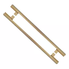 Puxador Para Porta Living Dourado Zen Duplo 50 Cm (500 Mm)