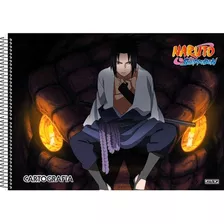 Caderno Desenho Naruto Capa Dura Espiral 60 Folhas