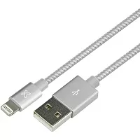 Klipx Cable Lightning Tejido iPhone 200cm Color Silver 