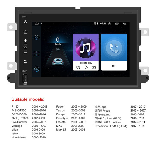 7 android 9.0 Radio De Coche Estreo Para Ford F150 F250 F3 Foto 6