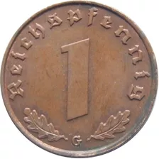 Alemanha - Moeda 1 Pfennig - 1.938 A - 2ª Guerra Mundial.