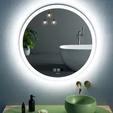 Espejo De Baño Led, Inducción De Cuerpo Humano Redondo De 32