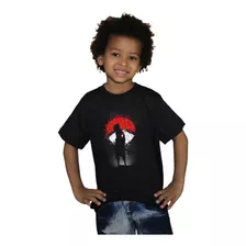 Camiseta Infantil Naruto Sasuke Uchiha Camisa 100% Algodão