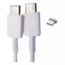 Cabo Linha Azul Premium Branco Com Entrada Usb Saída Usb Tipo C