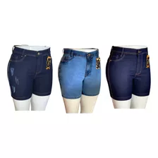 Kit 3 Bermudas Meia Coxa Plus Size Feminina