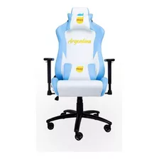 Cadeira Gamer Nations Argentina Dazz Cor Azul/branco Material Do Estofamento Couro Sintético