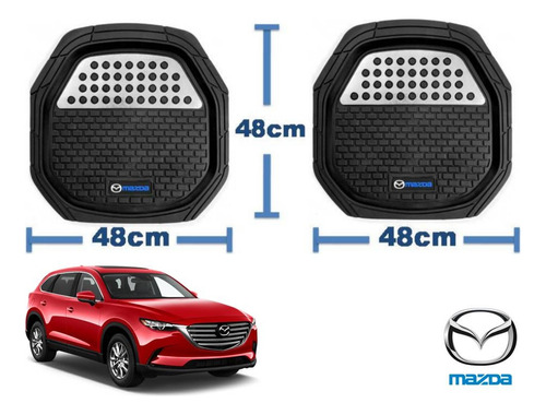 Tapetes 3d Logo Mazda + Cubre Volante Cx-9 2014 A 2022 2023 Foto 5