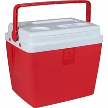 Caixa Térmica Cooler 19 Litros 24 Latas Para Camping Praia Cor Vermelho