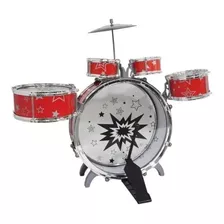 Super Bateria Rock Star Vermelho Dó Ré Mi Fun - Multilaser