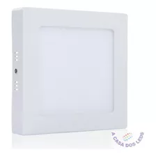 Luminária Plafon Sobrepor Quadrado Led 25w Painel Bivolt Cor Branco 110v/220v