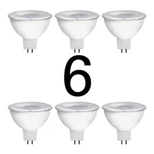 Paquete 6 Focos Led Mr16 3w Gu5.3 Luz Calida 3000k, Philco