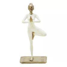 Escultura Mulher Yoga 24,5 Cm