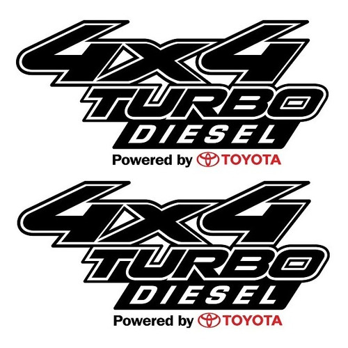 Sticker 4x4 Turbo Diesel Logo Toyota Para Hilux Tundra Tacom Foto 4