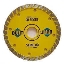 Disco Diamantado Bulit Para Amoladora S80 Turbo 115mm Color Amarillo