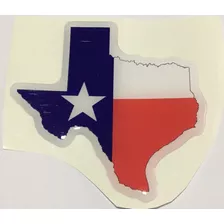Adesivo Resinado Mapa Com Bandeira Do Texas 9x9 Cm