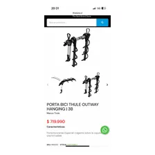 Portabicicletas Thule Outway Hanging 3 Bicicletas 