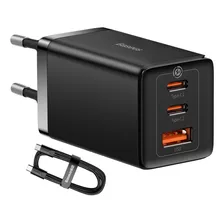 Carregador Gan5 Pro Usb E Tipo C Baseus Pd 65w Turbo + Cabo