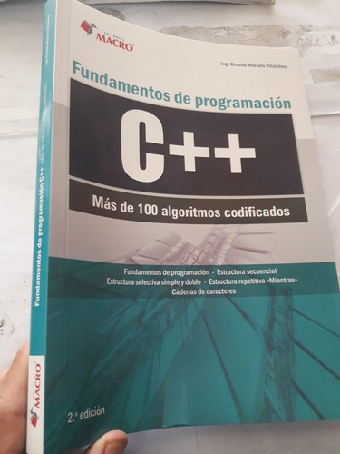 Libro De Fundamentos De Programación C++ Mas De 100 Algoritm