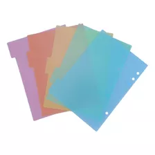 Divisores De Página De Índice De Plástico Colorido A5 Notebo