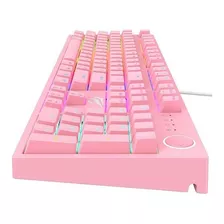 Teclado Mecánico Gamer Rosado Havit Kb871l Rgb - Pink